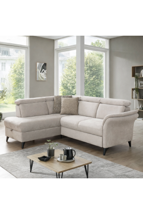 Ecksofa Glendale mit Ottoman links – modernes, komfortables